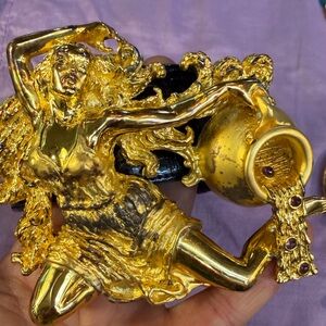 Lana of London Authentic Alligator Skin Belt with Silver Sterling Buckle